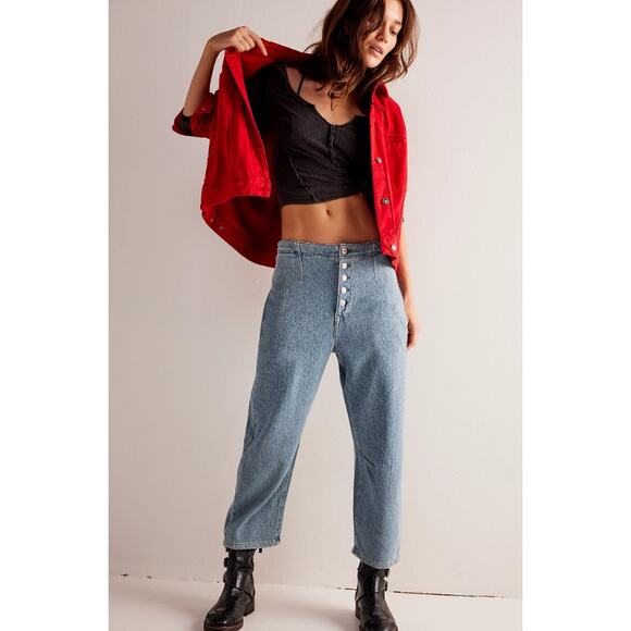 Free People Blue Ankle & Cropped Jeans - Picture 1 of 9